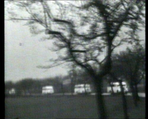 Witte bussen op weg naar Zweden