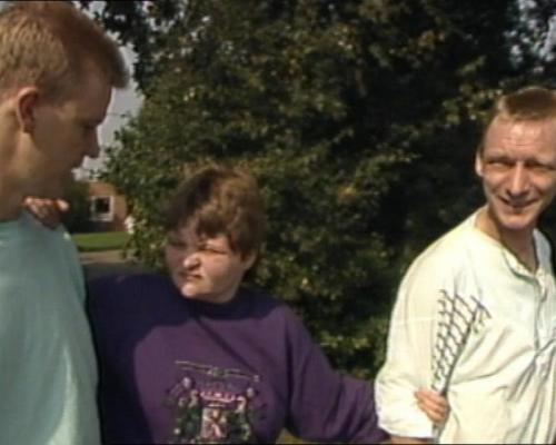 Jolanda met rechts Henk Oldebeuving in 1989