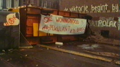 Barricades bij de Vondelstraat