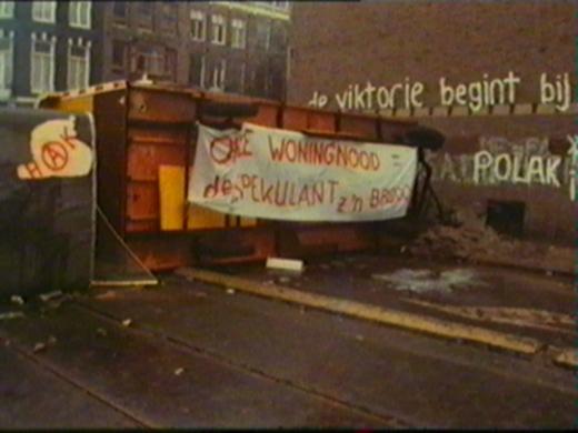 Barricades bij de Vondelstraat