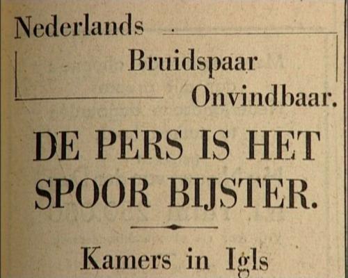 De kranten zijn het spoor bijster