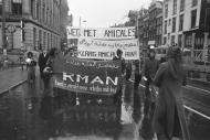 20-11-1977 Demonstratie in Amsterdam tegen bijeenkomst Marokkaanse organisatie Amicales Anefo