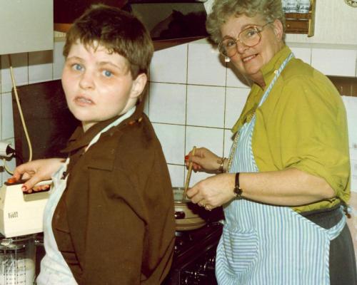 Jolanda met haar moeder 